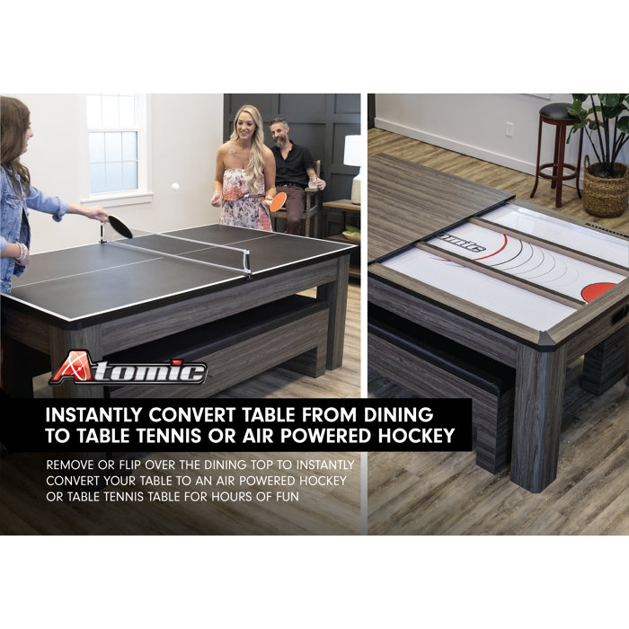 American Legend Hampton 7' 3 in 1 Air Hockey, Dining, and Table Tennis